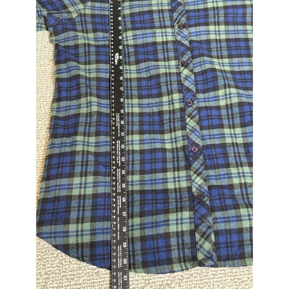 Blair Flannel Women's Large Blue Green Long Sleeve Button Down 100% Cotton - Picture 7 of 7